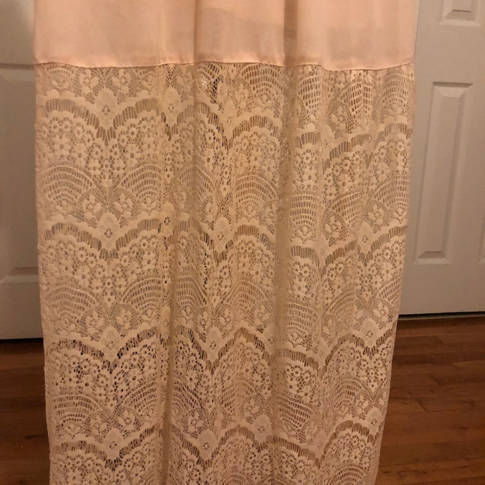 Love Riche sheer overlay lace maxi dress